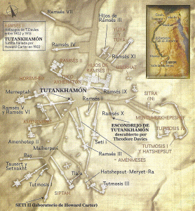Mapa, Valle de los Reyes, Egipto