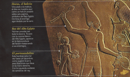 Esc, 4 Milenio, DIN I,  Unificacin, combate, Paleta, Rey Narmer, hacia el 3000