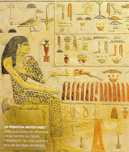 Esc, XXVI, DIN IV, Princesa Nefertiabet, Tumba de Gizet, Epoca de Keops, 2551-2528