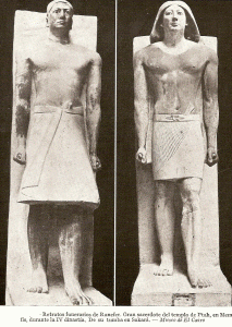Esc, XVI-XV DIN IV, Ranefer, Gran Sacerdote del Templo de Path, Mem, Tumbe en Saqqar, M. Egipcio, El Cairo, 2551-2467