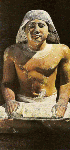 Esc, XXVI, DIN IV, Escriba sentado, Epoca del faran Snefru, M. Egipcio, El Cairo, Egipto, 2575-2551