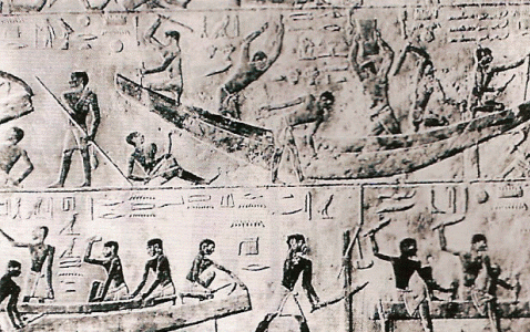 Esc, XXV-XXIV, DIN V, Mastaba de Ti, relieves, Saqqar, 24656-2345