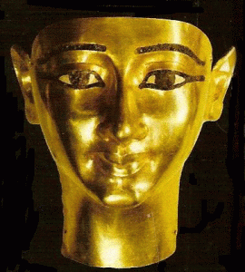 Esc, XXI, Mscara del general de Psusennes,Undebaunded, oro, M. Egipcio, el Cairo, 1040-992