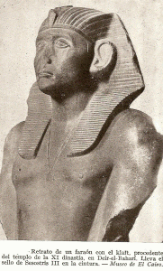 Esc, XIX, DIN XII, Sesostris, Khakaure o Senusret III, Busto, M. Egipcio, El Cairo, 1836-1817
