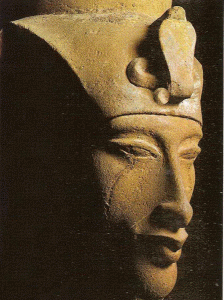 Esc, XIV, DIN XVII, Retrato de Amenophis IV, perfil, Templo de Amn, Karnak, Egipto, 1350-1334