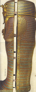 Esc, XIV, DIN XVIII, Sarcfago primero, de perfil, Tumba de Tutankhamn, 1334-1325