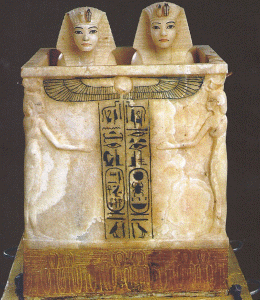 Esc, XIV, DIN XVIII, Cofre canpico de Tutankhamn, M. Egipcio, El Cairo, 1334-1325
