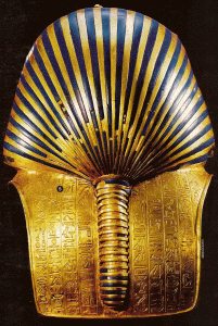 Esc, XIV, DIN XVIII, Mscara funeraria de Tutankhamn, dorso, M. Egipcio, El Cairo, 1334-1325