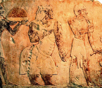 Esc, XIV, DIN XV, Reina de Punt y marido, Epoca de Amenophis IV, M. Egipcio, El Cairo, 1350-1334