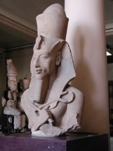 Esc, XIV, DIN XVIII, Amenophis IV, Busto, M. Egipcio, El Cairo, Egipto, 1350-1334
