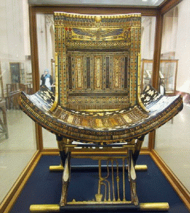 Esc, XIV, DIN XVIII, Silla, Tumba de Tutankhamn, M. Egipcio, El Cairo, 1334-1325