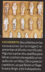 Esc, XV, DIN  XVIII, Tumba de Hery, Los Usshebtis o Difunto momificado, relieve,  Epoca de Hatshepsut en Djehuty, Egipto, 1473-1458