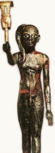 Esc, XIV, DIN XVIII, Tut como Dios Ihy tocando el sistro, Epoca Tutankhamn, 1334-1325