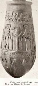 Esc, VII-VI, DIN XXVI, Vaso para aspersiones benditas,  M. del Louvre, Pars, 664-525