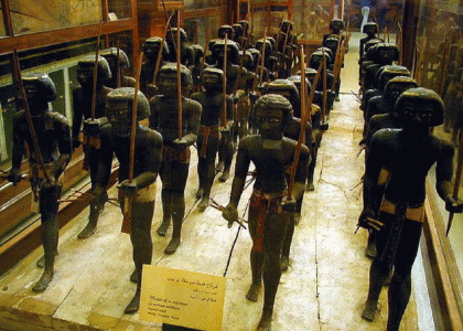 Esc, XIV, DIN XVIII, Soldados nubios, Tumba de Tutahkhamn, M. Egipcio, El Cairo, 1334-1325
