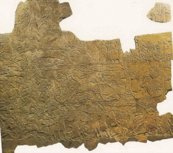 Esc, IX aC., Assurbanipal II, Palacio SO, sala XXXIII, Asiria,  M. del Louvre, Pars, 668-631
