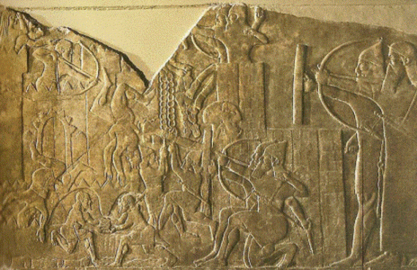 Esc. IX aC., Assurbanipal II, Asediok, Palacio NO, Nimrud, Asiria, British Museum, London, 883-859