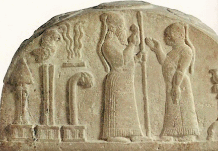 Esc, IX aC., Marduk -cakir-shum I estela- Kudurru, M. del Louvre, Pars