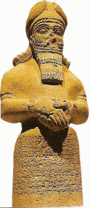 Esc, IX-VIII aC., Estatua de rey asirio, M. Britnico, Londres