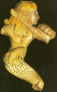 Esc, IX-VIII aC., Estatuilla, Fuerte de Salmanasar, Siria, M.Nacional, Bagdad, Irak