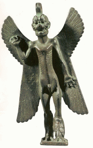 Esc, VI aC., Babilonios, Demonio Pazazu, amuleto, bronce, M. del Louvre, Pars