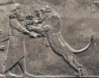 Esc, VII aC., Ashurbanipal, Escena de caza, asirios