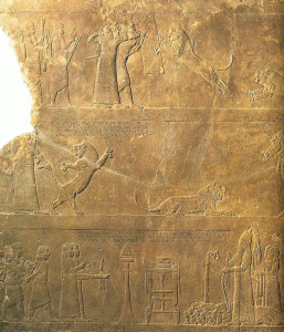 Esc, VII aC., Ashurbanipal, relieve, Palacio N., British Museum, London, 668-631