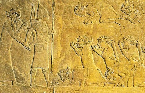 Esc, VII aC., Ashurbanipal, relieve,  Palacio Inimitable, Nnive