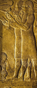 Esc, VII aC., Escribas asirios contando las cabezas de los enemigos, Brithis Museum, London