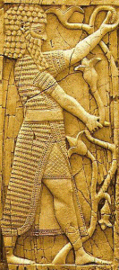Esc, VII aC., Guerrero asirio con un lrio