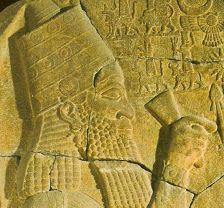 Esc, VII aC., Zincirli , Asarhdon, relieve, Vorderasiatisches, M. de Berln 680-669