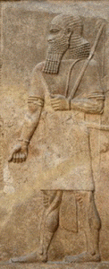 Esc, XVIII aC., Dur Sarrukim, relieve, Asiriza, M. Louvre, Paris