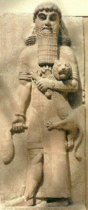 Esc. VIII aC., Hroe Gilgams con len, Palacio de Khordabad, Epoca de Sargn II, 722-705
