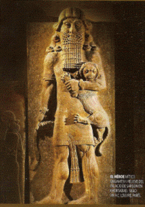 Esc, VIII aC., Hroe mtico Gilgams, Palacio de Sargn, M. del Louvre, Pars