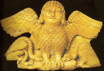 Esc, VIII aC., Palacio de Nimrud, Arpa, M. Nacional, Bagdad. Irak