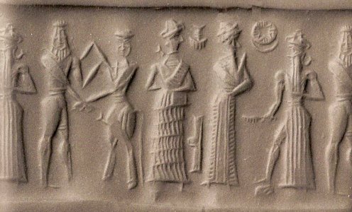 Esc, XIX-XVIII aC., Babilonios, Cilindrosello, Vorderasiatiches Muswum, Berln