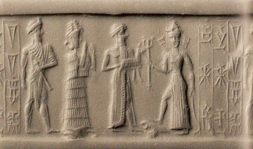 Esc, XIX-XVIII aC., Babilonios, Cilindrosello, Vorderasiatiches Museum, Berln