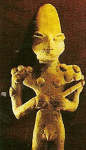 Esc, XL aC., Figura con rostro de lagarto, Cultura de Ibeud, Ur o Eridu, 4000