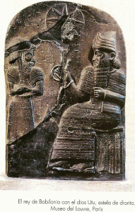 Esc, XVIII aC., Babilonios, Rey de Babilonia, estela de diorita, M. del Louvre, Pars