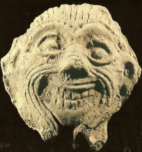 Esc, XVIII-XVII aC., Babilonios, Cabeza de Humbaba, M. Nacional, Bagdad, Irak