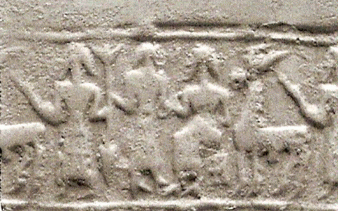 Esc, XXI-XIX aC., Sumerios, Cilindrosello, M. Arqueolgico Nacional, Tern, Irn 2000-1800