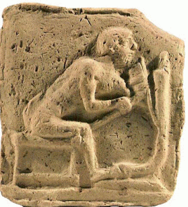 Esc. XXI-XVI aC., Babilonios, Carpintero, Warka, Uruk, M. del Louvre, Pars, 2000-1595