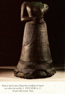 Esc, XXIII-XXI aC., Reina Mapir Asua, Hierro, M. del Louvre, Para, 2225-2040