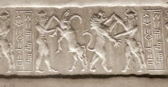 Esc, XXIV aC., Cilindrosello, Susa, M. Arqueolgico, Tehern, Irn, 1350