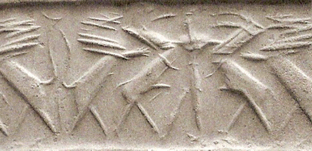 Esc, XXIV.XXIII aC., Acadios, Cilindrosello, M. Arqueolgico Nacional, Tehern, Irn, 1350