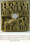 Esc, XXX, Banquete ritual, Susa, sumerios, M. del Louvre, Pars, Francia