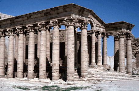 Arq, III aC.-III dC., Templo de la ciudad de Hatra, acceso, Partos, Irn, 247 aC.- 226 dC.