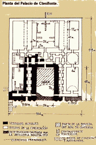Arq, IV, Palacio de Ctesifonte, planta, Persia sasnida