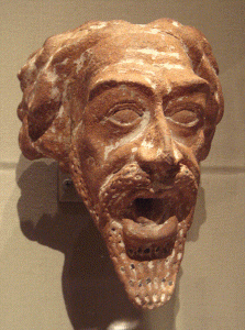Esc, I-II, acrtera en forma de cabeza de hombre iran, Metropolitan Museum, N. York, USA