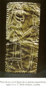 Esc, X-VI, Guerrero persa, oro, Tesoro de Oxus, British Museum, London